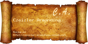 Czeizler Armandina névjegykártya